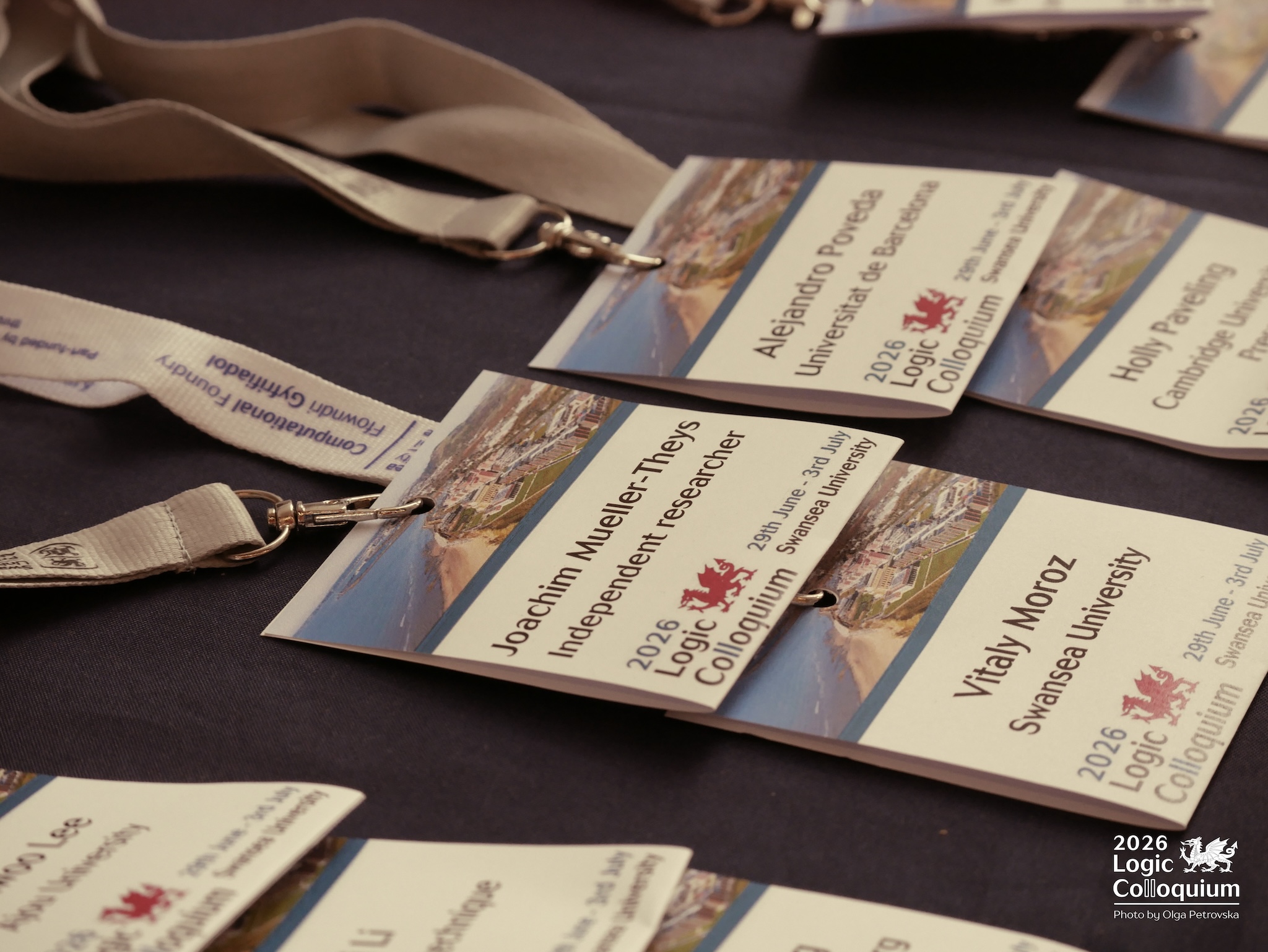 Photograph of conference name tags: this year plastic-free!